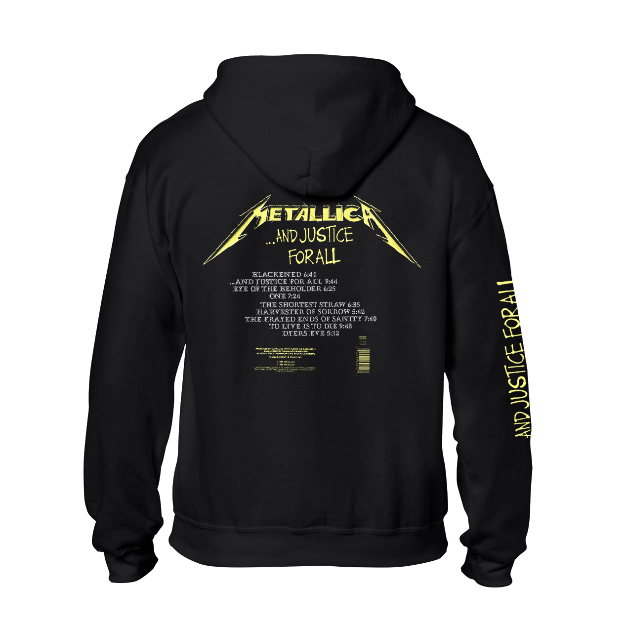 Poleron Hoodie Oficial Metallica - And Justice For All - Negro